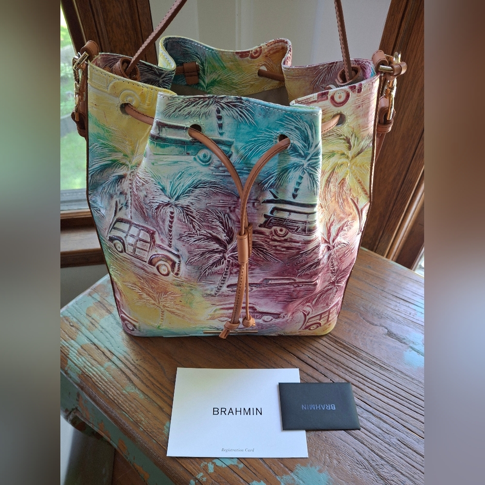 Multicolor Drawstring Bucket Bag - Picture 9 of 9